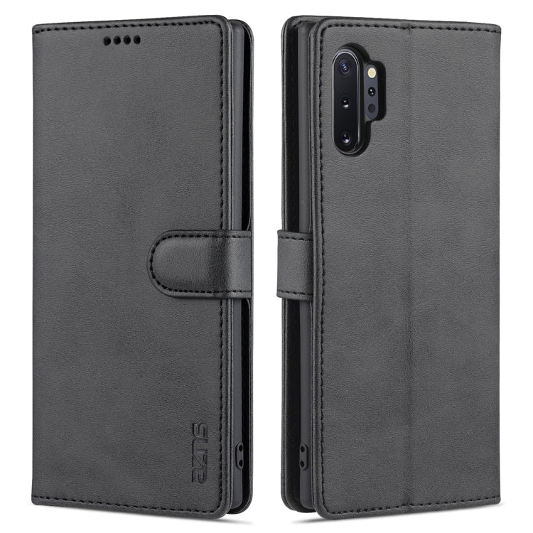 AZNS Skin Feel Calf Texture Custodia in pelle con apertura orizzontale con slot per carte, supporto e portafoglio, For Samsung Galaxy M62 / F62, For Samsung Galaxy Note10+, For Samsung Galaxy Note20, For Samsung Galaxy Note20 Ultra