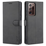 AZNS Skin Feel Calf Texture Custodia in pelle con apertura orizzontale con slot per carte, supporto e portafoglio, For Samsung Galaxy M62 / F62, For Samsung Galaxy Note10+, For Samsung Galaxy Note20, For Samsung Galaxy Note20 Ultra