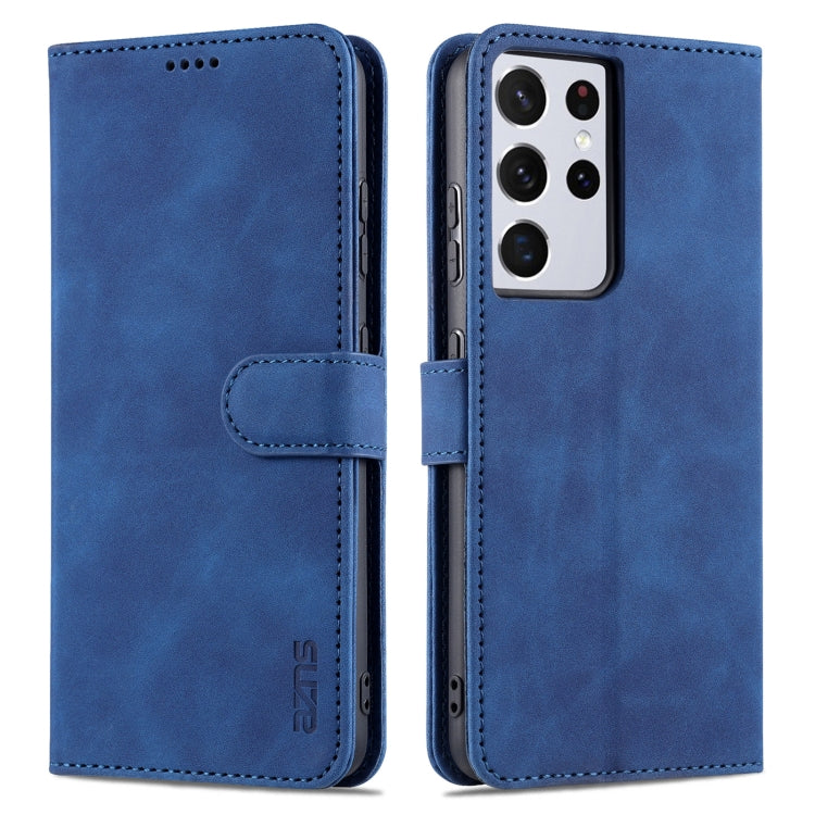AZNS Skin Feel Calf Texture Custodia in pelle con apertura orizzontale con slot per carte, supporto e portafoglio, For Samsung Galaxy S21 5G, For Samsung Galaxy S21 FE 5G, For Samsung Galaxy S21 Ultra 5G, For Samsung Galaxy S21+ 5G
