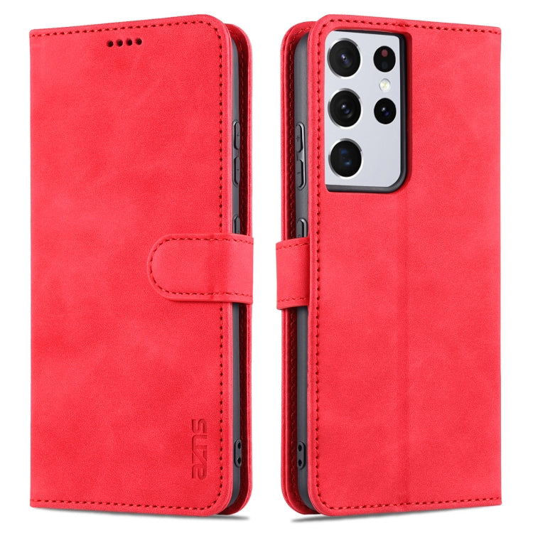 AZNS Skin Feel Calf Texture Custodia in pelle con apertura orizzontale con slot per carte, supporto e portafoglio, For Samsung Galaxy S21 5G, For Samsung Galaxy S21 FE 5G, For Samsung Galaxy S21 Ultra 5G, For Samsung Galaxy S21+ 5G