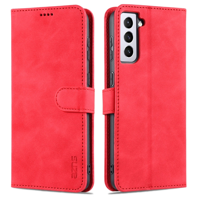 AZNS Skin Feel Calf Texture Custodia in pelle con apertura orizzontale con slot per carte, supporto e portafoglio, For Samsung Galaxy S21 5G, For Samsung Galaxy S21 FE 5G, For Samsung Galaxy S21 Ultra 5G, For Samsung Galaxy S21+ 5G