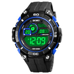SKMEI 1756 Dual Time Countdown Alarm Clock Men Sports Orologio elettronico luminoso