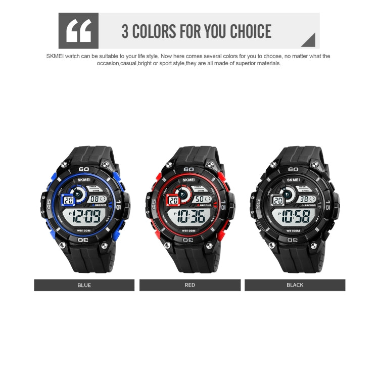 SKMEI 1756 Dual Time Countdown Alarm Clock Men Sports Orologio elettronico luminoso