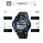 SKMEI 1756 Dual Time Countdown Alarm Clock Men Sports Orologio elettronico luminoso