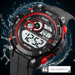 SKMEI 1756 Dual Time Countdown Alarm Clock Men Sports Orologio elettronico luminoso