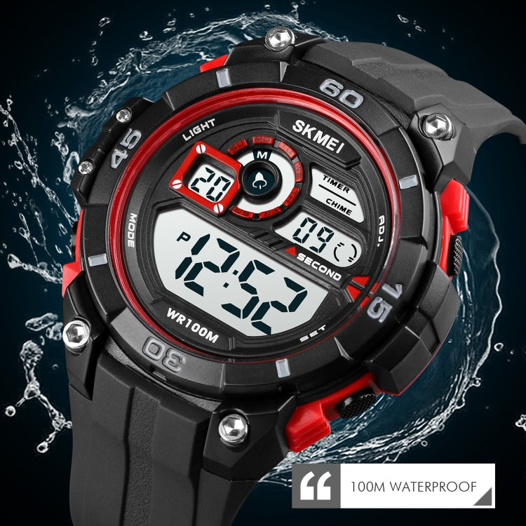 SKMEI 1756 Dual Time Countdown Alarm Clock Men Sports Orologio elettronico luminoso