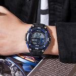 SKMEI 1756 Dual Time Countdown Alarm Clock Men Sports Orologio elettronico luminoso
