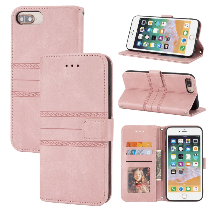 Custodia portafoglio in PU e TPU per iPhone 8 Plus/7 Plus/6 Plus