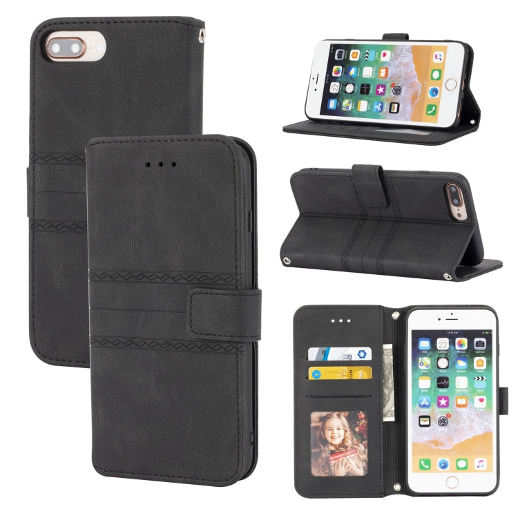 Custodia portafoglio in PU e TPU per iPhone 8 Plus/7 Plus/6 Plus