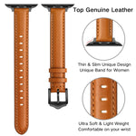 Cinturino di ricambio in pelle stile business cinturino per Apple Watch Series, 7 41mm / 6 & SE & 5 & 4 40mm / 3 & 2 & 1 38mm, 7 45mm / 6 & SE & 5 & 4 44mm / 3 & 2 & 1 42mm