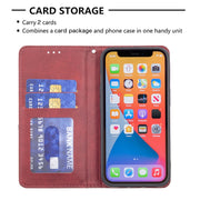 Custodia in pelle magnetica a rotazione orizzontale con struttura a rombo con supporto e slot per schede, For iPhone 13 mini, For iPhone 13, For iPhone 13 Pro, For iPhone 13 Pro Max