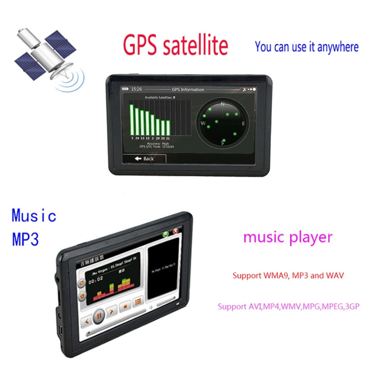 Q5 Car 5 pollici HD TFT Touch Screen Navigatore GPS Supporto TF Card / MP3 / Trasmettitore FM, Europe Map, Australia Map, North America Map, Southeast Asia Map, Middle East Map, South America Map, Africa Map