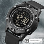 SKMEI 1762 Orologio elettronico luminoso impermeabile con display digitale doppio LED rotondo triplo, SKMEI 1762