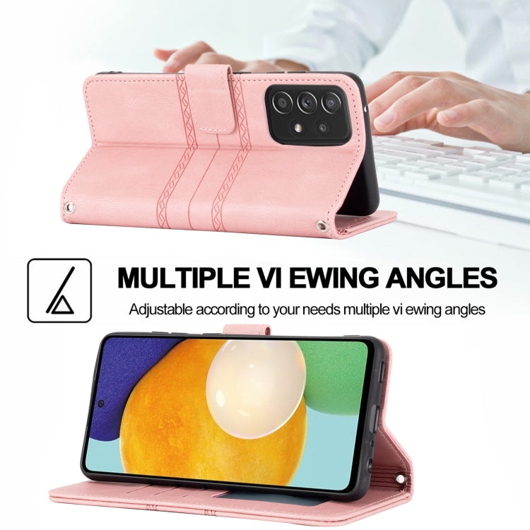 Custodia in pelle a vibrazione orizzontale in PU + TPU con fibbia magnetica a righe in rilievo con supporto e slot per schede e portafoglio e cornice per foto e imbracatura, For Samsung Galaxy S20 FE 5G, For Samsung Galaxy S21 5G                       ...