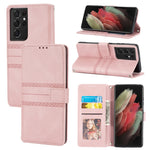 Custodia in pelle a vibrazione orizzontale in PU + TPU con fibbia magnetica a righe in rilievo con supporto e slot per schede e portafoglio e cornice per foto e imbracatura, For Samsung Galaxy S20 FE 5G, For Samsung Galaxy S21 5G                       ...