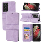 Custodia in pelle a vibrazione orizzontale in PU + TPU con fibbia magnetica a righe in rilievo con supporto e slot per schede e portafoglio e cornice per foto e imbracatura, For Samsung Galaxy S20 FE 5G, For Samsung Galaxy S21 5G                       ...
