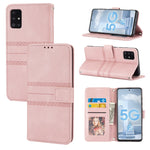 Custodia in pelle a vibrazione orizzontale in PU + TPU con fibbia magnetica a righe in rilievo con supporto e slot per schede e portafoglio e cornice per foto e imbracatura, For Samsung Galaxy S21 FE, For Samsung Galaxy A02s 164mm                      ...