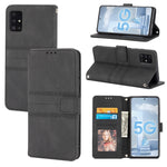 Custodia in pelle a vibrazione orizzontale in PU + TPU con fibbia magnetica a righe in rilievo con supporto e slot per schede e portafoglio e cornice per foto e imbracatura, For Samsung Galaxy S21 FE, For Samsung Galaxy A02s 164mm                      ...