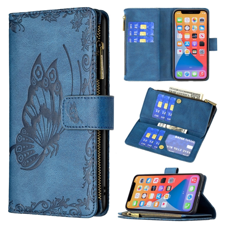 Custodia portafoglio in pelle con cerniera per iPhone 13 Pro