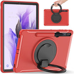 Custodia protettiva antiurto in TPU + PC con supporto per impugnatura pieghevole con rotazione a 360 gradi e slot per penna, For Samsung Galaxy Tab S8+ / Tab S8 Plus /  Tab S7 FE / Tab S7+/S7 FE 12.4 inch T970                                           ...