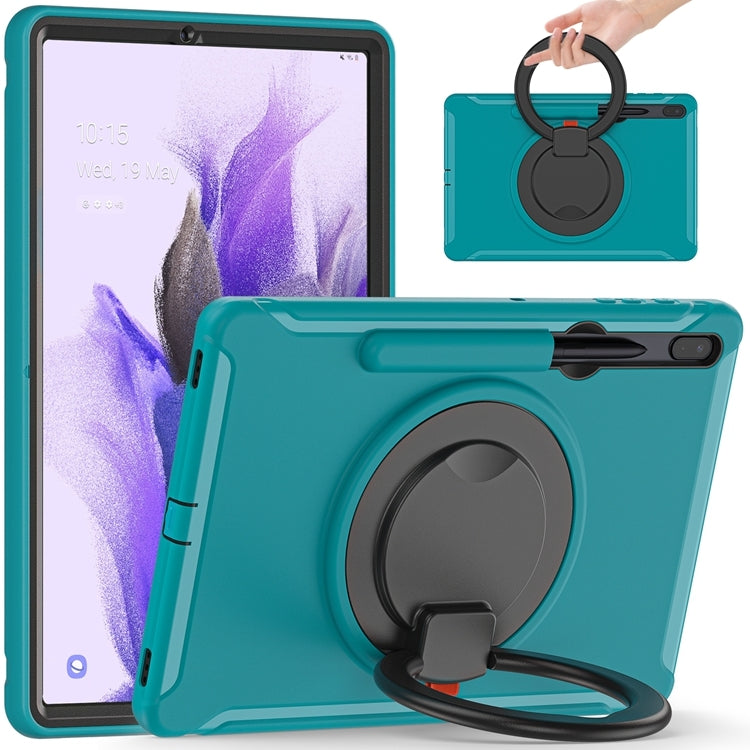 Custodia protettiva antiurto in TPU + PC con supporto per impugnatura pieghevole con rotazione a 360 gradi e slot per penna, For Samsung Galaxy Tab S8+ / Tab S8 Plus /  Tab S7 FE / Tab S7+/S7 FE 12.4 inch T970                                           ...