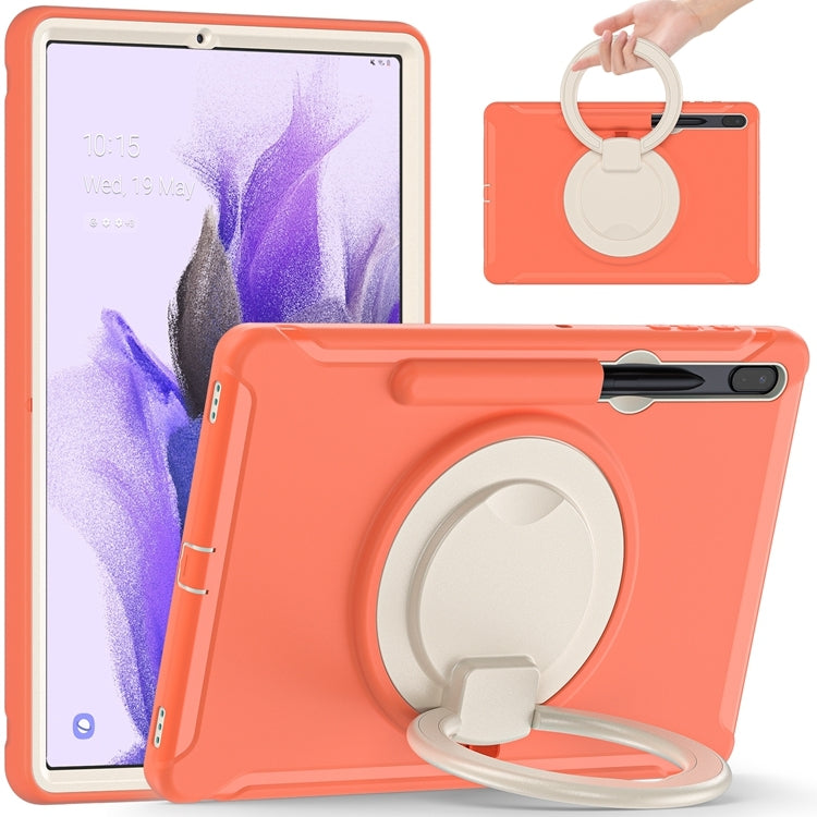 Custodia protettiva antiurto in TPU + PC con supporto per impugnatura pieghevole con rotazione a 360 gradi e slot per penna, For Samsung Galaxy Tab S8+ / Tab S8 Plus /  Tab S7 FE / Tab S7+/S7 FE 12.4 inch T970                                           ...