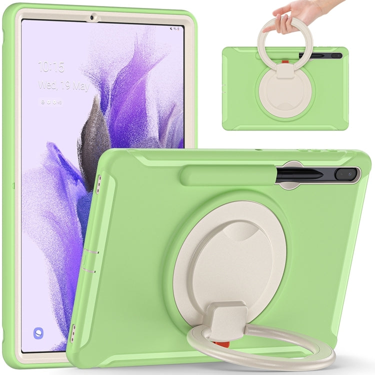 Custodia protettiva antiurto in TPU + PC con supporto per impugnatura pieghevole con rotazione a 360 gradi e slot per penna, For Samsung Galaxy Tab S8+ / Tab S8 Plus /  Tab S7 FE / Tab S7+/S7 FE 12.4 inch T970                                           ...