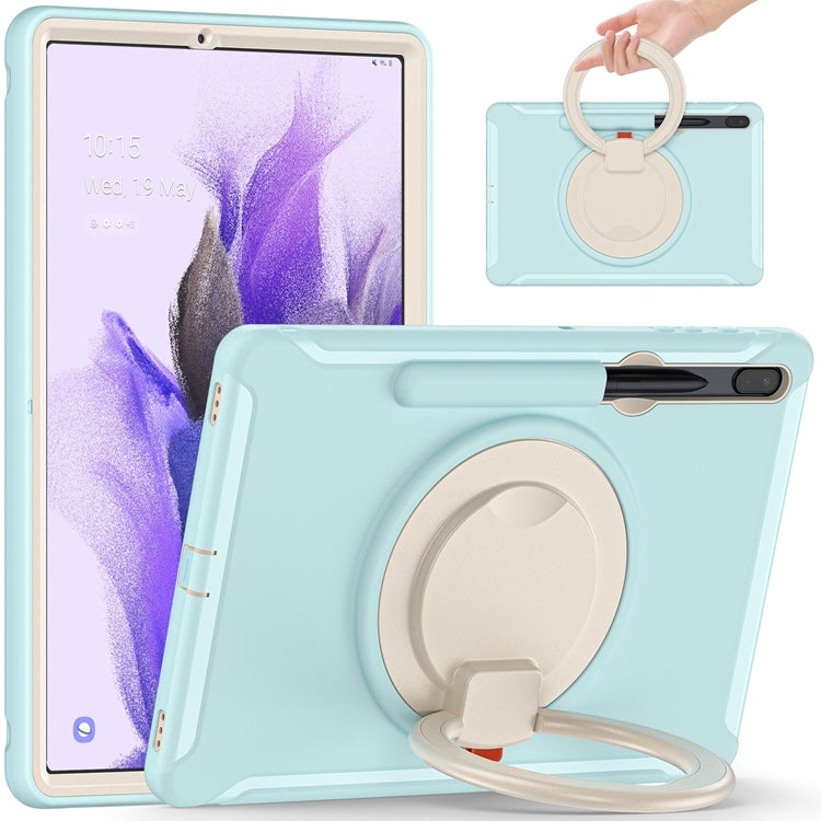 Custodia protettiva antiurto in TPU + PC con supporto per impugnatura pieghevole con rotazione a 360 gradi e slot per penna, For Samsung Galaxy Tab S8+ / Tab S8 Plus /  Tab S7 FE / Tab S7+/S7 FE 12.4 inch T970                                           ...