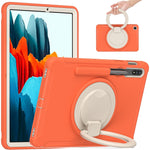 Custodia protettiva antiurto in TPU + PC con supporto per impugnatura pieghevole con rotazione a 360 gradi e slot per penna, For Samsung Galaxy Tab S8+ / Tab S8 Plus /  Tab S7 FE / Tab S7+/S7 FE 12.4 inch T970                                           ...
