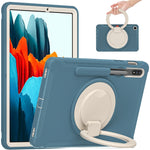 Custodia protettiva antiurto in TPU + PC con supporto per impugnatura pieghevole con rotazione a 360 gradi e slot per penna, For Samsung Galaxy Tab S8+ / Tab S8 Plus /  Tab S7 FE / Tab S7+/S7 FE 12.4 inch T970                                           ...