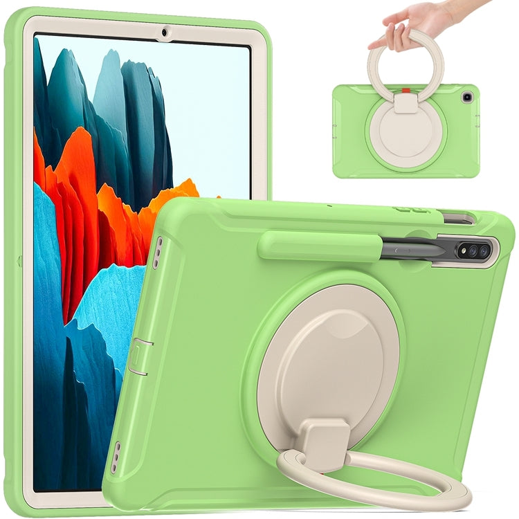 Custodia protettiva antiurto in TPU + PC con supporto per impugnatura pieghevole con rotazione a 360 gradi e slot per penna, For Samsung Galaxy Tab S8+ / Tab S8 Plus /  Tab S7 FE / Tab S7+/S7 FE 12.4 inch T970                                           ...