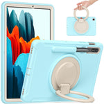 Custodia protettiva antiurto in TPU + PC con supporto per impugnatura pieghevole con rotazione a 360 gradi e slot per penna, For Samsung Galaxy Tab S8+ / Tab S8 Plus /  Tab S7 FE / Tab S7+/S7 FE 12.4 inch T970                                           ...