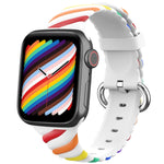 Cinturino di ricambio per cinturino di ricambio in silicone Twist bicolore per Apple Watch Series, 7 41mm / 6 & SE & 5 & 4 40mm / 3 & 2 & 1 38mm, 7 45mm / 6 & SE & 5 & 4 44mm / 3 & 2 & 1 42mm