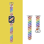 Cinturino di ricambio per cinturino di ricambio in silicone Twist bicolore per Apple Watch Series, 7 41mm / 6 & SE & 5 & 4 40mm / 3 & 2 & 1 38mm, 7 45mm / 6 & SE & 5 & 4 44mm / 3 & 2 & 1 42mm
