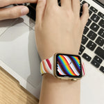 Cinturino di ricambio per cinturino di ricambio in silicone Twist bicolore per Apple Watch Series, 7 41mm / 6 & SE & 5 & 4 40mm / 3 & 2 & 1 38mm, 7 45mm / 6 & SE & 5 & 4 44mm / 3 & 2 & 1 42mm
