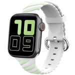 Cinturino di ricambio per cinturino di ricambio in silicone Twist bicolore per Apple Watch Series, 7 41mm / 6 & SE & 5 & 4 40mm / 3 & 2 & 1 38mm, 7 45mm / 6 & SE & 5 & 4 44mm / 3 & 2 & 1 42mm