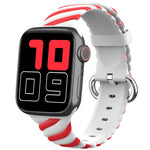 Cinturino di ricambio per cinturino di ricambio in silicone Twist bicolore per Apple Watch Series, 7 41mm / 6 & SE & 5 & 4 40mm / 3 & 2 & 1 38mm, 7 45mm / 6 & SE & 5 & 4 44mm / 3 & 2 & 1 42mm