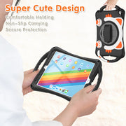 Custodia protettiva in EVA antiurto per bambini Cute Cat King con supporto, tracolla e maniglia, For iPad 10.2 2021 / 2020 / 2019 / Pro 10.5 / Air 10.5
