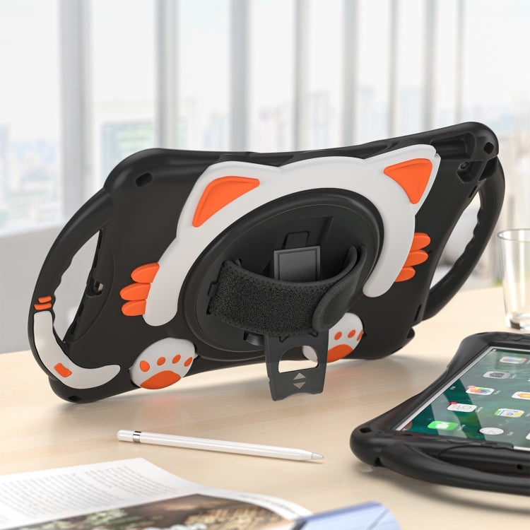 Custodia protettiva in EVA antiurto per bambini Cute Cat King con supporto, tracolla e maniglia, For iPad 10.2 2021 / 2020 / 2019 / Pro 10.5 / Air 10.5