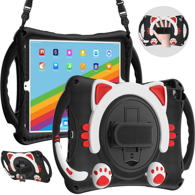 Custodia protettiva in EVA antiurto per bambini Cute Cat King con supporto, tracolla e maniglia, For iPad 10.2 2021 / 2020 / 2019 / Pro 10.5 / Air 10.5
