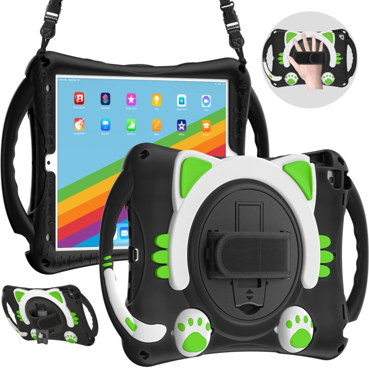 Custodia protettiva in EVA antiurto per bambini Cute Cat King con supporto, tracolla e maniglia, For iPad 10.2 2021 / 2020 / 2019 / Pro 10.5 / Air 10.5