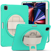 Custodia protettiva per PC + TPU con rotazione a 360 gradi con supporto e cinturino, For iPad Pro 12.9 2022 / 2021, For iPad Air 4 10.9 / Pro 11 2021/2020/2018