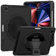 Custodia protettiva per PC + TPU con rotazione a 360 gradi con supporto e cinturino, For iPad Pro 12.9 2022 / 2021, For iPad Air 4 10.9 / Pro 11 2021/2020/2018