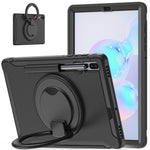 Custodia protettiva antiurto in TPU + PC con supporto per impugnatura pieghevole con rotazione a 360 gradi e slot per penna, For Samsung Galaxy Tab S6 T860, For Samsung Galaxy Tab A 8.4 T307 2020, For Samsung Galaxy Tab A 10.1 T515/T510 2019           ...