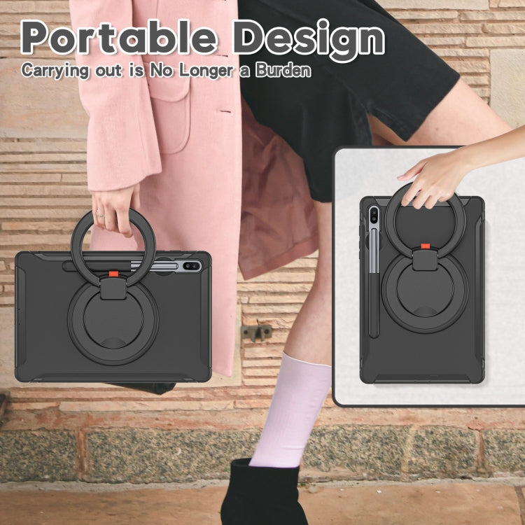 Custodia protettiva antiurto in TPU + PC con supporto per impugnatura pieghevole con rotazione a 360 gradi e slot per penna, For Samsung Galaxy Tab S6 T860, For Samsung Galaxy Tab A 8.4 T307 2020, For Samsung Galaxy Tab A 10.1 T515/T510 2019           ...