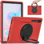 Custodia protettiva antiurto in TPU + PC con supporto per impugnatura pieghevole con rotazione a 360 gradi e slot per penna, For Samsung Galaxy Tab S6 T860, For Samsung Galaxy Tab A 8.4 T307 2020, For Samsung Galaxy Tab A 10.1 T515/T510 2019           ...