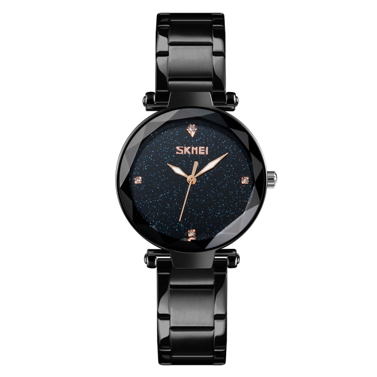 SKMEI 9180 Orologio al quarzo da donna con cinturino in acciaio inossidabile con quadrante cielo stellato