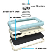Custodia protettiva antiurto in silicone + PC con supporto a doppio anello, For iPhone 13 mini, For iPhone 13