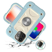 Custodia protettiva antiurto in silicone + PC con supporto a doppio anello, For iPhone 13 mini, For iPhone 13