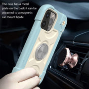 Custodia protettiva antiurto in silicone + PC con supporto a doppio anello, For iPhone 13 mini, For iPhone 13